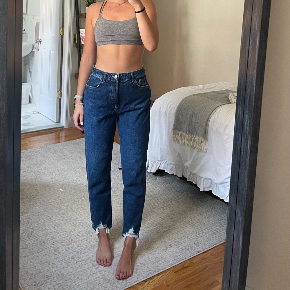 Zara dark wash denim jeans